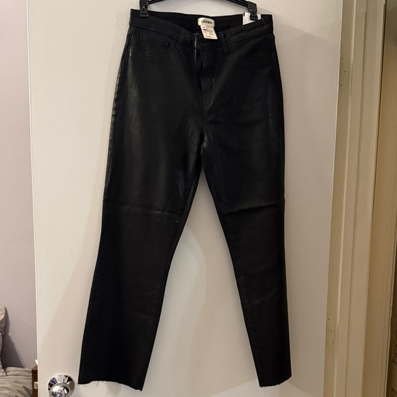 L'AGENCE Black Kendra high-rise Cropped Flare Leg Jeans